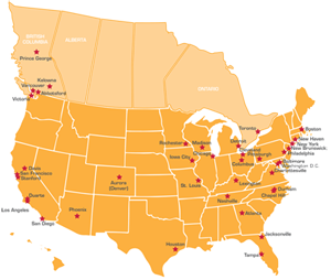 Map of ETCTN sites