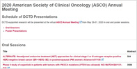 Schedule of DCTD Presentations at ASCO 2020 (May 29-31, 2020)