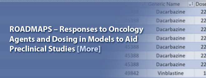 ROADMAPS - Responses to Oncology Agents and Dosing in Models to Aid Preclinical Studies [More]