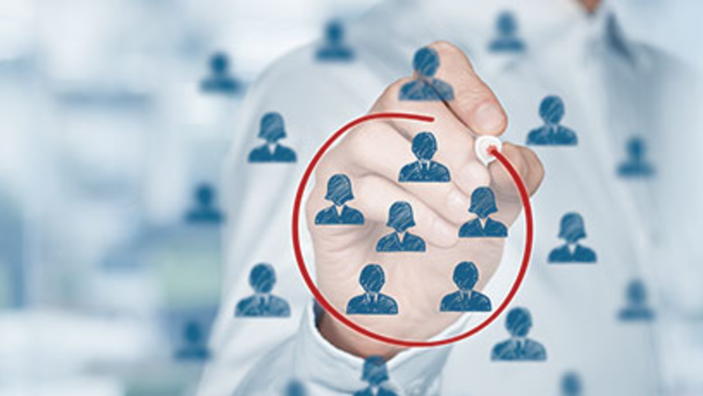 Graphic showing personnel in a wide area.